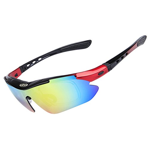 Sonnenbrille,Skysper Anti-UV Polarisierte Wechselgläser Radfahren Sportbrille Schutzbrille