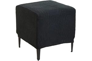 Square Jacquard Pall Cover Anti-Slip Avtagbar Fotpallsöverdrag