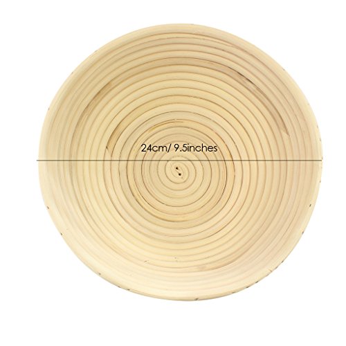 Traditionelle rundförmige Back- Teigschüssel aus natürlichem Rattan- 1KG- Von Kurtzy TM - 5