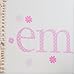 Personalised Name Wall Letter Stickers, Pink Polka A, 10-16 cm high. Each letter comes with two separate flower stickers. A-Z a-z &. Price is per letter.