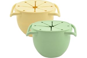 XQMMGO 2 Stück Snackbecher Silikon | Baby Snackschale für unterwegs | Snack Becher faltbar für Kleinkinder Jungs & Mädchen,350 ml