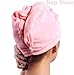 Moolecole Fashion Absorbent Bamboo Fiber Hair Dry Towel Thickened Shower Cap Hair Turban Quick Dry Hat Cap Purple