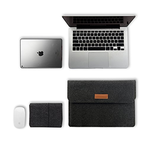 VANCOO 13-13 3 Zoll Laptop H  lle Laptop Tasche Tragetasche Aktenkoffer Tragetasche mit Maus Tasche   Power Tasche f  r 12 9 iPad Pro   MacBook Air   