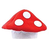 Color: Rojo & Blanco Toad Stool Hat Accessory Fancy Dress