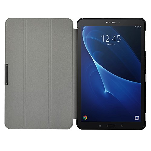 [Neue Version] Galaxy Tab A 10.1 Hülle Case, Simpeak Ultra Dünn Tab A 10.1 Holster, mit Standfunktion und Auto Sleep / Wake Up Funktion Slim Leder Schutzhülle Perfekt Geeignet für Samsung Tab A 10.1 (2016) Wi-Fi/ LTE T580N/ T585N Tablet (Schwarz, Ultra Dünn) - 2