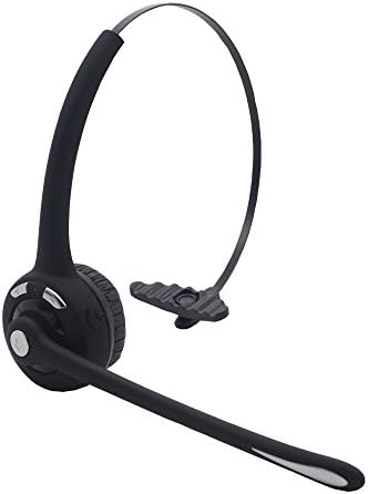 Topnisus Professional Wireless Bluetooth Headset with Mic for Trucker, Customer Services Staff Telephone Operator Hands Free with Answer End Refuse Call Redial Function