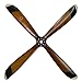 Produktbild Authentic Models - Dekorationsobjekt - Propeller - Four Blade Wooden Propeller - massives Pinienholz - Originalgetreue Reproduktion - (ØxT): 120 x 6 cm