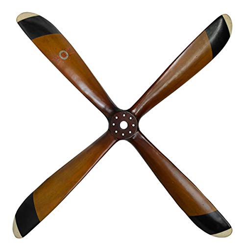 Preisvergleich Produktbild Authentic Models - Dekorationsobjekt - Propeller - Four Blade Wooden Propeller - massives Pinienholz - Originalgetreue Reproduktion - (ØxT): 120 x 6 cm