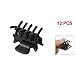 SODIAL(R) 12 Pcs 1.1" Long Black Plastic Mini Hairpin 10 Claws Hair Clip Clamp for Ladies