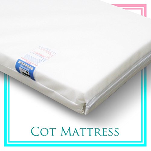 Baby Travel Cot Mattress 119 x 59 x 7.5 CM QUILTED Breathable Antiallergenic - UK Made - ATM-Baby Brand …