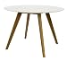 Produktbild Tenzo 2181-001 Bess - Designer Esstisch rund, weiß, Tischplatte MDF lackiert, matt, Untergestell Eiche massiv, Höhe: 75 cm, Durchmesser: 110 cm