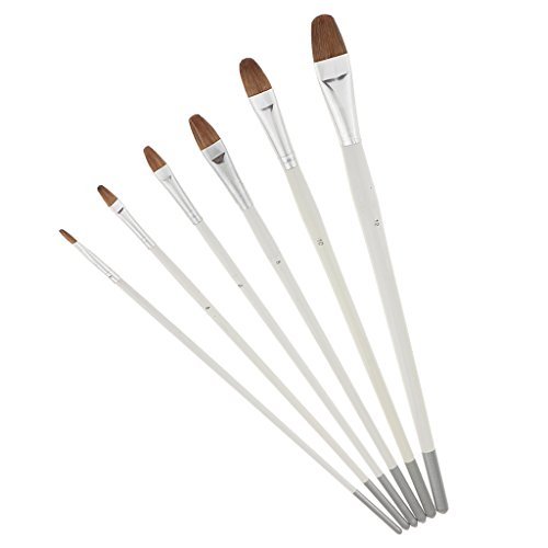 Gazechimp 6er Malerei Pinsel Kunst Pinsel Set Acryl Malen Bürsten für Künstler Ölgemälde - 2