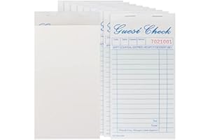 BELLE VOUS 100 Sheets Restaurant Pads (10 Pack) - Single Page Food Order Pad for Waitress & Waiter - Server Notepad for Writing Memo - Guest Check Pads for School, Office & Restaurants