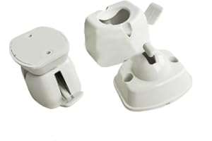 ETOMVOOP Clip de puerta estático para autocaravana, soporte de retención de palanca de puerta, clip de tope de puerta de barco de turismo, clip de puerta de nailon para autocaravana, caravana (blanco)