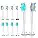 Produktbild Zeuste 10er Pack Aufsätze für Philips Sonicare Zahnbürstenaufsatz ProResults, auch für DiamondClean FlexCare EasyClean PowerUp HealthyWhite