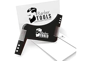 Pettine stencil/Tracciatore di contorno/Pettine guida barba. Custodia inclusa - Accessorio guida di rasatura per il contorno della barba. ✮ BARBER TOOLS ✮
