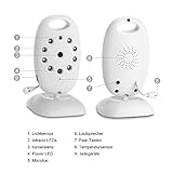 COSANSYS Wireless Video baby Monitor 2 Zoll LCD 2.4GHz Digital Baby Überwachung Digitalkamera mit Temperatursensor Schlaflieder Nachtsicht Gegensprechfunktion EU Plug - 4
