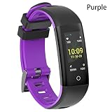 IGEMY G16 Blueteeth Sport Smart Armband mit Fitness Dynamische und statische Herzfrequenz Blutdruck Tracker und Information Push (Lila)