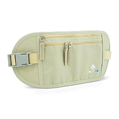 MountFlow Pochette Voyage - Ceinture Porte-Billets - Poche De Sécurité Invisible Sous Les Vêtements Pour Cartes Et Passeports D'un Matériel Étanche Respirable RFID - Sac Banane de Haute Qualité
