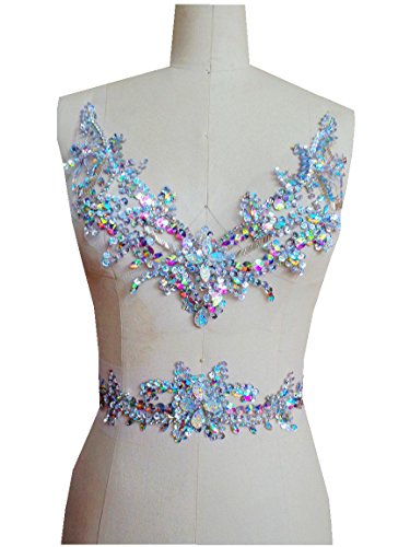 Pure Hand Made klar ab FARBE Sew auf Strass Applikation Kristalle Patches 29�...