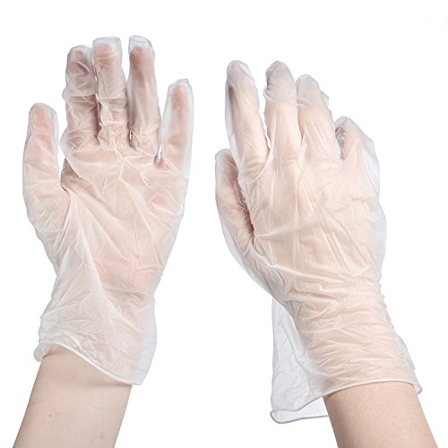 Preisvergleich Produktbild Yunhigh 20pcs mittlere Einweghandschuhe Qualität elastische transparente Handschuh für Frauen Männer Kinder Kinder Küche Krankenhaus Restaurant Lebensmittel Vorbereitung