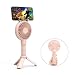 Produktbild Handventilator, GAVAER Handheld Mini Fan mit 2000 mAh Akku Batteriebetrieben, LED-Licht und Stativ Basis USB Ventilatoren für Haus, Büro, Reisen und Outdoor ( Rosa )