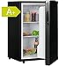 Amstyle Minikühlschrank 65 Liter Minibar Schwarz freistehender Mini Kühlschrank Klein 5°-15°C Energieklasse A+ Tischkühlschrank ohne Gefrierfach für Getränke Zimmerkühlschrank 230V 65L Geräuscharm