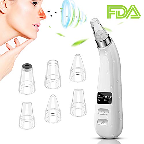 Preisvergleich Produktbild ECHTPower Mitesserentferner, Mitesser Entferner, USB Wiederaufladbarer Porensauger Blackhead Remover, Elektrisch Sauger Porenreiniger mit 3 einstellbaren Saugstufen & 4 Austauschbaren Köpfe & LED-Anzeige für Nase Gesichtshaut Behandlung