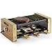 Produktbild VonShef 900W Raclette-Grill für 6 Personen - Holzgriffe - Für gesellige Abende - Flexible Temperaturregelung - Antihaftbeschichtung