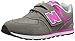 Produktbild New Balance Girls' 574v1 Essentials Hook and Loop Sneaker, Grey/Pink, 5.5 W US Toddler