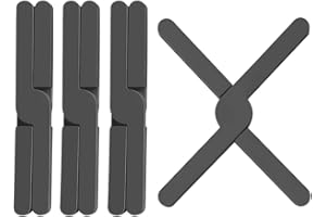 ZCSOWE 4 Piezas salvamanteles Silicona Plegables Antideslizantes Gruesos Almohadilla Plegable Resistente al Calor Soporte de Olla de expansión ecológica térmica de diseñopara protección de sartenes