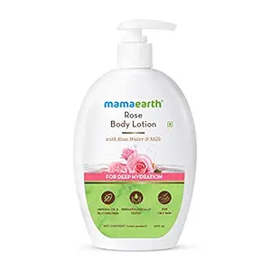 Mamaearth Rose Body Lotion with Rose Water and Milk For Deep Hydration - (400ml, All Skin Types)