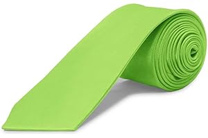 OcioDual Unisex wąski krawat, różnorodność kolorów, bez satynowego nadruku na uroczystości i imprezy 100% poliester