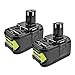 Price comparison product image Turpow P108 18V 4.0AH Lithium Ion Replacement Battery with Recharge Indicator for Ryobi ONE+ P100 P102 P103 P104 P105 P106 P107 P108 P122 RB18L13 RB18L15 RB18L25 RB18L40 RB18L50 (2 Pack)