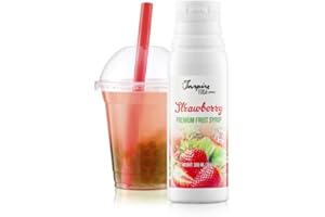 The Inspire Food Company | Sirope de Frutas para Bubble Tea - 300ml - Fresa - Sin colorantes artificiales - 100% Vegano y Sin Gluten