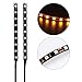 Produktbild LeaningTech 2Pcs 9SMD Universal Flexibel LED Blinker Indikator, Heck Bremse Lizenz Platte Licht Streifen für Motorrad Fahrrad ATV Auto RV SUV Bernstein