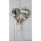 Fenstedeko Herz grün-weiß