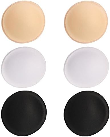 3 Pairs Removable Bra Pads Inserts Removal Smart Cups for Bikini Swimsuit Sport