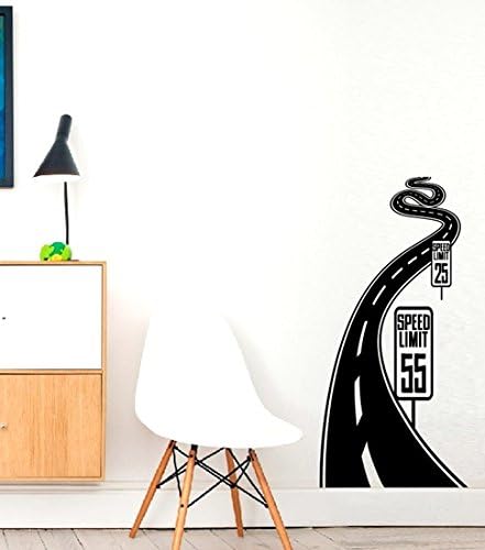 Road Highway - Speedway Tire Tracks Sticker Travel Trip Car Adventure Love Life Family Life Kids Funny Quote Wall stikers, Inspirational quote, motivation decal wall Quote decal Stickers wall art ,Family Fun Quote Love Home