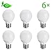 Produktbild 6er Set LED Globe Birne E27 6W warmweiß matt 3000 Kelvin 600 Lumen