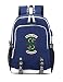 Produktbild Siennaa Riverdale Rucksack Mädchen, Damen Southside Serpents Rucksack Unisex Herren Schule Notebook Frauen Schulrucksack Kinder Laptop Rucksack Männer Laptoprucksäcke mit USB Ladeanschluss (Blau)