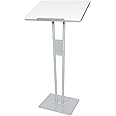 Table Top Podium Stand Portable Church Pulpit Teacher Podium Floor Lectern Podium Stand Up Desk Speakers Podium Portable Presentation Concert Podium for Restaurants, Weddings, Office And Classrooms (