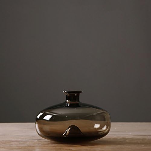 GAOLILI Creative Brown Tinted Vase Simple Modern Living Room Dining Table Glass Vase