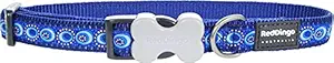 Red Dingo Cosmos Dark Blue Dog Collar, Medium/Large/20mm