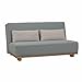 Produktbild Pharao24 Faltsofa in Grün Stoff Eiche massiv Breite 125 cm 2 Sitzplätze