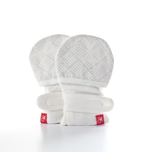 Stay on Newborn Baby Mittens - Organic Cotton/Bamboo Mitts S/M (diamond dots (cream)) Color: diamond dots (cream)