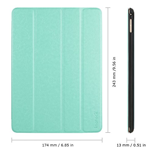 Inateck iPad Air 2 Hülle – Ultra Slim Ledertasche Smart Cover mit Magnetischer Auto Sleep Wake-up Funktion für iPad Air 2/ iPad 6. Generation, Grün - 2