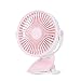 Produktbild Mini USB Ventilator, Plot Leise Clip Schreibtisch Tischventilator Lüfter mit Wiederaufladbare Batterie, 360°Rotation, Für Familien, Schule, Büros, Kinderwagen, Camping