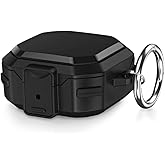 Microsonic Samsung Galaxy Buds Core Kılıf Darbeye Dayanıklı Sert Koruyucu + Askılık Siyah [Galaxy Buds Core ile Uyumlu Kılıf 