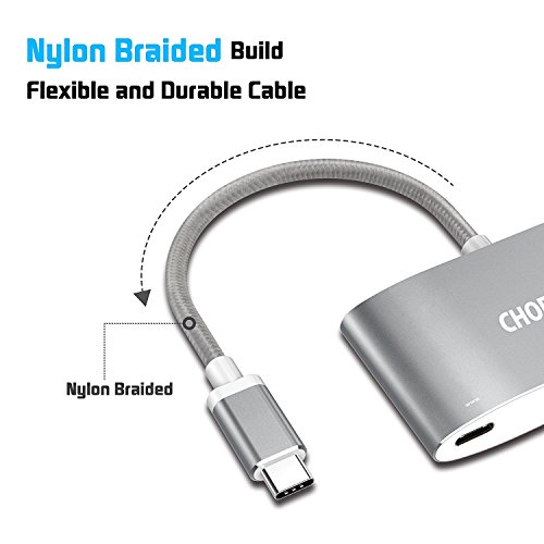 USB C Adapter CHOETECH USB 3.1 Hub Digital AV Multiport Adapter (USB Typ C +HDMI + USB 3.0 Port) für Galaxy S8 / S8 Plus,2017 MacBook Pro, MacBook 2015/2016, Chromebook Pixel und andere - 2